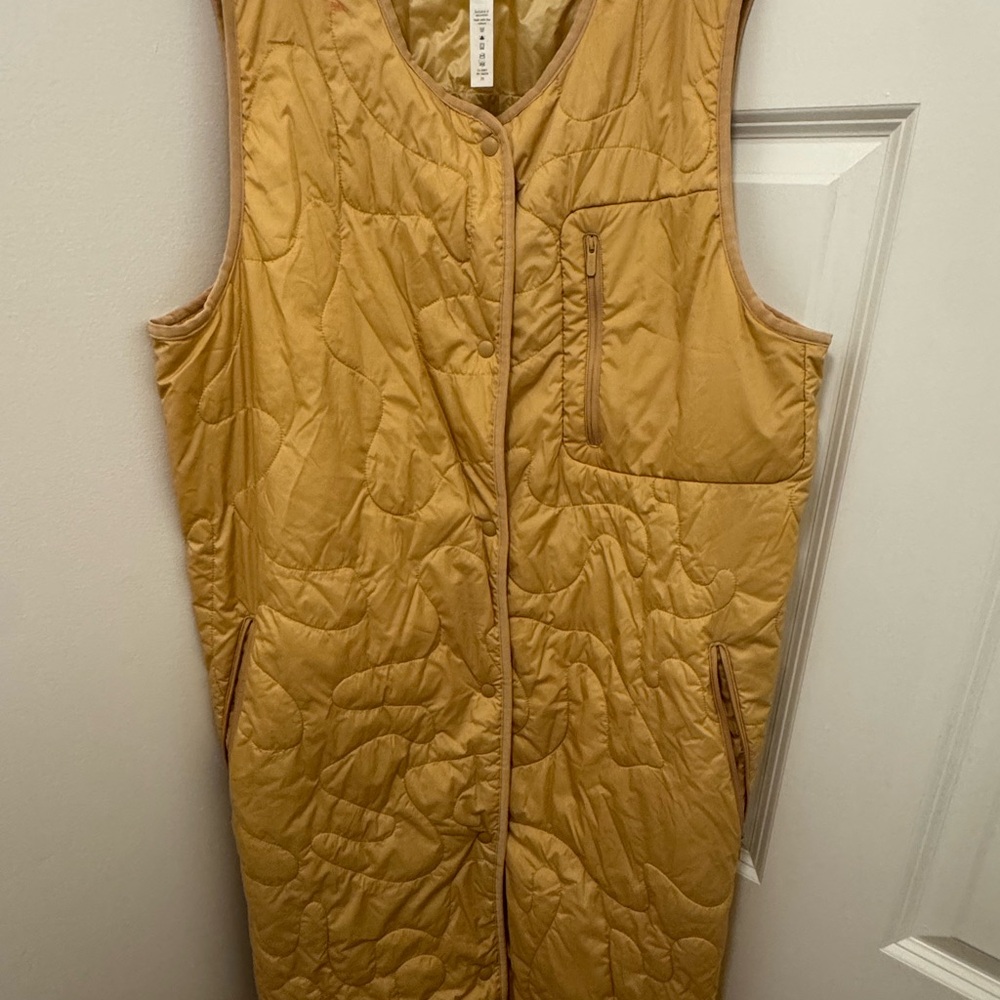 Lululemon  Tan Quilted Vest long